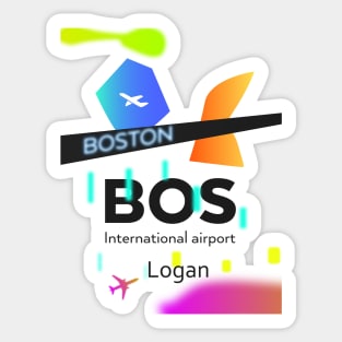 BOS Logan airport Sticker